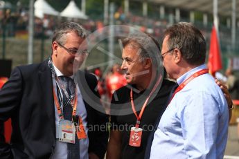 World © Octane Photographic Ltd. Formula 1 - Belgian Grand Prix - Grid. Jean Alesi and Pierre Yves Jeholet - Minister for the Economy. Circuit de Spa Francorchamps, Belgium. Sunday 27th August 2017. Digital Ref:1932LB1D8323