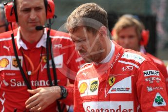 World © Octane Photographic Ltd. Formula 1 - Belgian Grand Prix - Grid. Sebastian Vettel - Scuderia Ferrari SF70H. Circuit de Spa Francorchamps, Belgium. Sunday 27th August 2017. Digital Ref: 1932LB1D8363