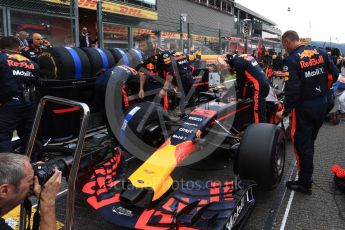 World © Octane Photographic Ltd. Formula 1 - Belgian Grand Prix - Grid. Max Verstappen - Red Bull Racing RB13. Circuit de Spa Francorchamps, Belgium. Sunday 27th August 2017. Digital Ref:1932LB2D7218
