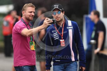 World © Octane Photographic Ltd. Formula 1 - Belgian Grand Prix - Friday - Paddock. Sergio Perez - Sahara Force India VJM10. Circuit de Spa Francorchamps, Belgium. Saturday 26th August 2017. Digital Ref: 1921LB1D6103