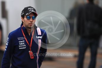 World © Octane Photographic Ltd. Formula 1 - Belgian Grand Prix - Friday - Paddock. Sergio Perez - Sahara Force India VJM10. Circuit de Spa Francorchamps, Belgium. Saturday 26th August 2017. Digital Ref: 1921LB1D6111