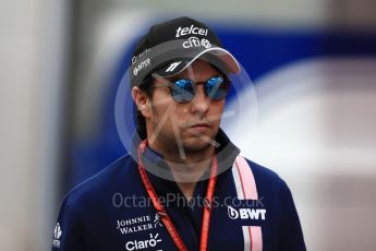 World © Octane Photographic Ltd. Formula 1 - Belgian Grand Prix - Friday - Paddock. Sergio Perez - Sahara Force India VJM10. Circuit de Spa Francorchamps, Belgium. Saturday 26th August 2017. Digital Ref: 1921LB1D6120
