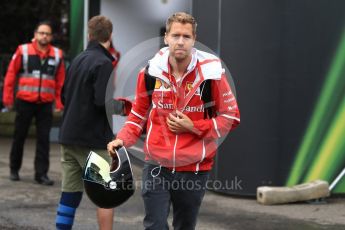 World © Octane Photographic Ltd. Formula 1 - Belgian Grand Prix - Friday - Paddock. Sebastian Vettel - Scuderia Ferrari SF70H. Circuit de Spa Francorchamps, Belgium. Saturday 26th August 2017. Digital Ref: 1921LB2D6487