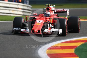 World © Octane Photographic Ltd. Formula 1 - Belgian Grand Prix - Friday - Practice 1. Kimi Raikkonen - Scuderia Ferrari SF70H. Circuit de Spa Francorchamps, Belgium. Friday 25th August 2017. Digital Ref:1922LB1D4822