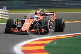 World © Octane Photographic Ltd. Formula 1 - Belgian Grand Prix - Friday - Practice 1. Fernando Alonso - McLaren Honda MCL32. Circuit de Francorchamps, Belgium. Friday 25th August 2017. Digital Ref:1922LB1D4890