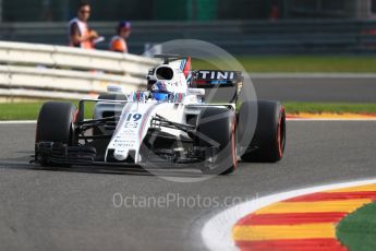 World © Octane Photographic Ltd. Formula 1 - Belgian Grand Prix - Friday - Practice 1. Felipe Massa - Williams Martini Racing FW40. Circuit de Spa Francorchamps, Belgium. Friday 25th August 2017. Digital Ref:1922LB1D4927