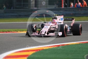 World © Octane Photographic Ltd. Formula 1 - Belgian Grand Prix - Friday - Practice 1. Esteban Ocon - Sahara Force India VJM10. Circuit de Spa Francorchamps, Belgium. Friday 25th August 2017. Digital Ref:1922LB1D4933