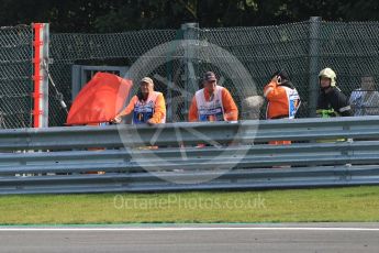 World © Octane Photographic Ltd. Formula 1 - Belgian Grand Prix - Friday - Practice 1. Red Flag caused by Felipe Massa's crash in his Williams Martini Racing FW40. Circuit de Spa Francorchamps, Belgium. Friday 25th August 2017. Digital Ref:1922LB1D4965
