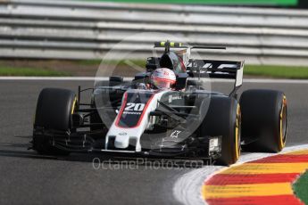 World © Octane Photographic Ltd. Formula 1 - Belgian Grand Prix - Friday - Practice 1. Kevin Magnussen - Haas F1 Team VF-17. Circuit de Spa Francorchamps, Belgium. Friday 25th August 2017. Digital Ref:1922LB1D5043