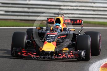 World © Octane Photographic Ltd. Formula 1 - Belgian Grand Prix - Friday - Practice 1. Daniel Ricciardo - Red Bull Racing RB13. Circuit de Spa Francorchamps, Belgium. Friday 25th August 2017. Digital Ref:1922LB1D5060
