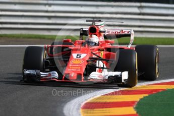 World © Octane Photographic Ltd. Formula 1 - Belgian Grand Prix - Friday - Practice 1. Sebastian Vettel - Scuderia Ferrari SF70H. Circuit de Spa Francorchamps, Belgium. Friday 25th August 2017. Digital Ref:1922LB1D5141