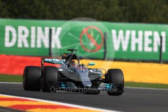 World © Octane Photographic Ltd. Formula 1 - Belgian Grand Prix - Friday - Practice 1. Lewis Hamilton - Mercedes AMG Petronas F1 W08 EQ Energy+. Circuit de Spa Francorchamps, Belgium. Friday 25th August 2017. Digital Ref:1922LB1D5217