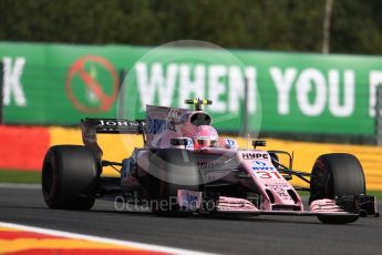 World © Octane Photographic Ltd. Formula 1 - Belgian Grand Prix - Friday - Practice 1. Esteban Ocon - Sahara Force India VJM10. Circuit de Spa Francorchamps, Belgium. Friday 25th August 2017. Digital Ref:1922LB1D5265