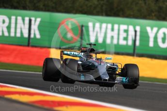 World © Octane Photographic Ltd. Formula 1 - Belgian Grand Prix - Friday - Practice 1. Lewis Hamilton - Mercedes AMG Petronas F1 W08 EQ Energy+. Circuit de Spa Francorchamps, Belgium. Friday 25th August 2017. Digital Ref:1922LB1D5270