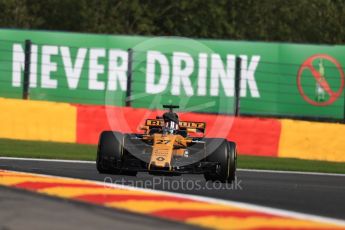 World © Octane Photographic Ltd. Formula 1 - Belgian Grand Prix - Friday - Practice 1. Nico Hulkenberg - Renault Sport F1 Team R.S.17. Circuit de Francorchamps, Belgium. Friday 25th August 2017. Digital Ref:1922LB1D5281