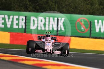 World © Octane Photographic Ltd. Formula 1 - Belgian Grand Prix - Friday - Practice 1. Esteban Ocon - Sahara Force India VJM10. Circuit de Spa Francorchamps, Belgium. Friday 25th August 2017. Digital Ref:1922LB1D5308