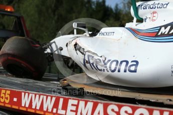 World © Octane Photographic Ltd. Formula 1 - Belgian Grand Prix - Friday - Practice 1. Felipe Massa - Williams Martini Racing FW40. Circuit de Spa Francorchamps, Belgium. Friday 25th August 2017. Digital Ref:1922LB2D5662