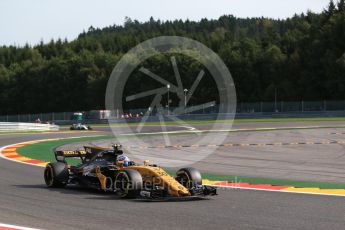 World © Octane Photographic Ltd. Formula 1 - Belgian Grand Prix - Friday - Practice 1. Jolyon Palmer - Renault Sport F1 Team R.S.17. Circuit de Francorchamps, Belgium. Friday 25th August 2017. Digital Ref:1922LB2D5704