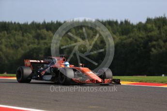 World © Octane Photographic Ltd. Formula 1 - Belgian Grand Prix - Friday - Practice 1. Fernando Alonso - McLaren Honda MCL32. Circuit de Francorchamps, Belgium. Friday 25th August 2017. Digital Ref:1922LB2D5752