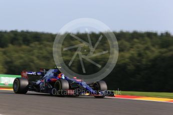 World © Octane Photographic Ltd. Formula 1 - Belgian Grand Prix - Friday - Practice 1. Carlos Sainz - Scuderia Toro Rosso STR12. Circuit de Spa Francorchamps, Belgium. Friday 25th August 2017. Digital Ref:1922LB2D5756