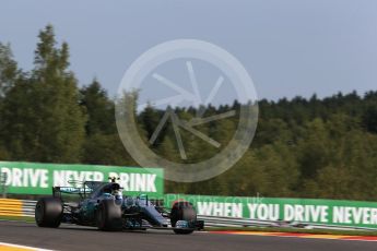 World © Octane Photographic Ltd. Formula 1 - Belgian Grand Prix - Friday - Practice 1. Valtteri Bottas - Mercedes AMG Petronas F1 W08 EQ Energy+. Circuit de Spa Francorchamps, Belgium. Friday 25th August 2017. Digital Ref:1922LB2D5782