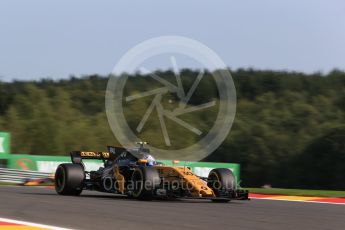 World © Octane Photographic Ltd. Formula 1 - Belgian Grand Prix - Friday - Practice 1. Jolyon Palmer - Renault Sport F1 Team R.S.17. Circuit de Francorchamps, Belgium. Friday 25th August 2017. Digital Ref:1922LB2D5791
