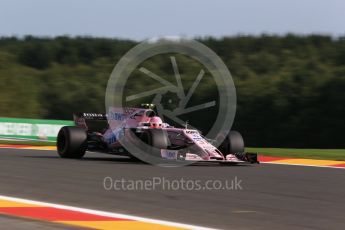 World © Octane Photographic Ltd. Formula 1 - Belgian Grand Prix - Friday - Practice 1. Esteban Ocon - Sahara Force India VJM10. Circuit de Spa Francorchamps, Belgium. Friday 25th August 2017. Digital Ref:1922LB2D5818