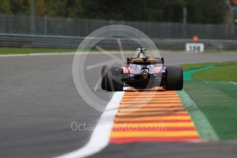 World © Octane Photographic Ltd. Formula 1 - Belgian Grand Prix - Friday - Practice 2. Carlos Sainz - Scuderia Toro Rosso STR12. Circuit de Spa Francorchamps, Belgium. Friday 25th August 2017. Digital Ref: 1924LB1D5465