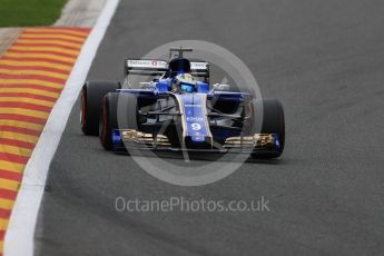 World © Octane Photographic Ltd. Formula 1 - Belgian Grand Prix - Friday - Practice 2. Marcus Ericsson – Sauber F1 Team C36. Circuit de Francorchamps, Belgium. Friday 25th August 2017. Digital Ref: 1924LB1D5546