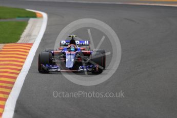 World © Octane Photographic Ltd. Formula 1 - Belgian Grand Prix - Friday - Practice 2. Carlos Sainz - Scuderia Toro Rosso STR12. Circuit de Spa Francorchamps, Belgium. Friday 25th August 2017. Digital Ref: 1924LB1D5576