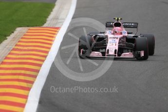World © Octane Photographic Ltd. Formula 1 - Belgian Grand Prix - Friday - Practice 2. Esteban Ocon - Sahara Force India VJM10. Circuit de Spa Francorchamps, Belgium. Friday 25th August 2017. Digital Ref: 1924LB1D5630