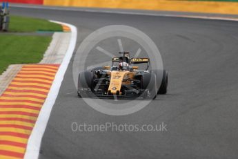 World © Octane Photographic Ltd. Formula 1 - Belgian Grand Prix - Friday - Practice 2. Nico Hulkenberg - Renault Sport F1 Team R.S.17. Circuit de Francorchamps, Belgium. Friday 25th August 2017. Digital Ref: 1924LB1D5648