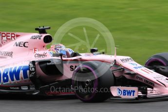 World © Octane Photographic Ltd. Formula 1 - Belgian Grand Prix - Friday - Practice 2. Sergio Perez - Sahara Force India VJM10. Circuit de Spa Francorchamps, Belgium. Friday 25th August 2017. Digital Ref: 1924LB1D5741