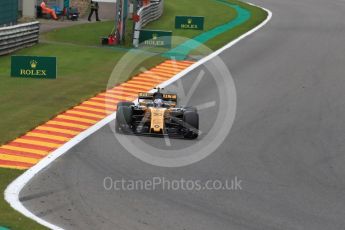 World © Octane Photographic Ltd. Formula 1 - Belgian Grand Prix - Friday - Practice 2. Jolyon Palmer - Renault Sport F1 Team R.S.17. Circuit de Francorchamps, Belgium. Friday 25th August 2017. Digital Ref: 1924LB1D5882