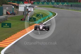 World © Octane Photographic Ltd. Formula 1 - Belgian Grand Prix - Friday - Practice 2. Sergio Perez - Sahara Force India VJM10. Circuit de Spa Francorchamps, Belgium. Friday 25th August 2017. Digital Ref: 1924LB1D5898