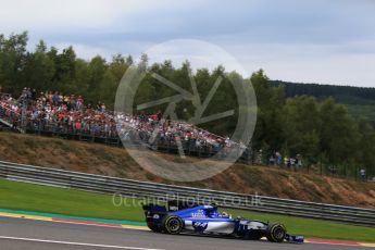 World © Octane Photographic Ltd. Formula 1 - Belgian Grand Prix - Friday - Practice 2. Pascal Wehrlein – Sauber F1 Team C36. Circuit de Francorchamps, Belgium. Friday 25th August 2017. Digital Ref: 1924LB2D5909