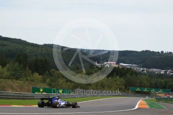 World © Octane Photographic Ltd. Formula 1 - Belgian Grand Prix - Friday - Practice 2. Marcus Ericsson – Sauber F1 Team C36. Circuit de Francorchamps, Belgium. Friday 25th August 2017. Digital Ref: 1924LB2D5930