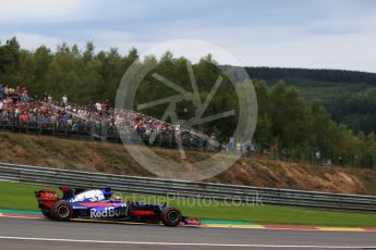 World © Octane Photographic Ltd. Formula 1 - Belgian Grand Prix - Friday - Practice 2. Daniil Kvyat - Scuderia Toro Rosso STR12. Circuit de Spa Francorchamps, Belgium. Friday 25th August 2017. Digital Ref: 1924LB2D5937