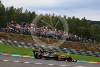 World © Octane Photographic Ltd. Formula 1 - Belgian Grand Prix - Friday - Practice 2. Jolyon Palmer - Renault Sport F1 Team R.S.17. Circuit de Francorchamps, Belgium. Friday 25th August 2017. Digital Ref: 1924LB2D5960