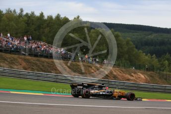 World © Octane Photographic Ltd. Formula 1 - Belgian Grand Prix - Friday - Practice 2. Nico Hulkenberg - Renault Sport F1 Team R.S.17. Circuit de Francorchamps, Belgium. Friday 25th August 2017. Digital Ref: 1924LB2D5991