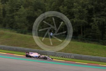 World © Octane Photographic Ltd. Formula 1 - Belgian Grand Prix - Friday - Practice 2. Sergio Perez - Sahara Force India VJM10. Circuit de Spa Francorchamps, Belgium. Friday 25th August 2017. Digital Ref: 1924LB2D6228