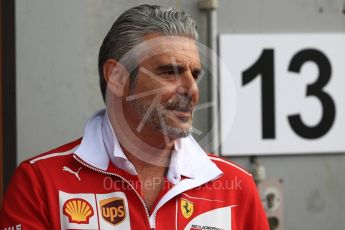 World © Octane Photographic Ltd. Formula 1 - Belgian Grand Prix- Practice 3. Maurizio Arrivabene – Managing Director and Team Principal of Scuderia Ferrari. Circuit de Spa Francorchamps, Belgium. Saturday 26th August 2017. Digital Ref:1928LB1D6134