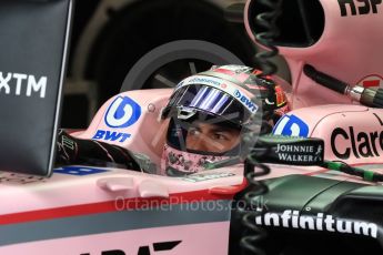World © Octane Photographic Ltd. Formula 1 - Belgian Grand Prix - Practice 3. Sergio Perez - Sahara Force India VJM10. Circuit de Spa Francorchamps, Belgium. Saturday 26th August 2017. Digital Ref:1928LB1D6521