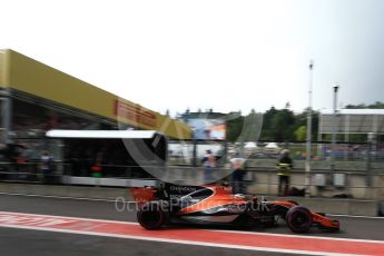 World © Octane Photographic Ltd. Formula 1 - Belgian Grand Prix - Practice 3. Stoffel Vandoorne - McLaren Honda MCL32. Circuit de Francorchamps, Belgium. Saturday 26th August 2017. Digital Ref:1928LB2D6639