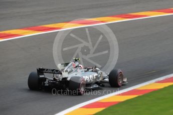 World © Octane Photographic Ltd. Formula 1 - Belgian Grand Prix - Qualifying. Kevin Magnussen - Haas F1 Team VF-17. Circuit de Spa Francorchamps, Belgium. Saturday 26th August 2017. Digital Ref:1929LB1D6901