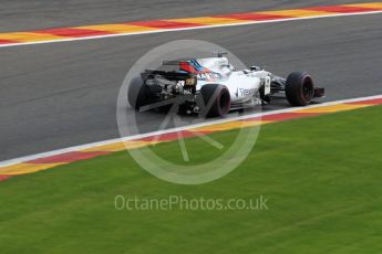 World © Octane Photographic Ltd. Formula 1 - Belgian Grand Prix - Qualifying. Felipe Massa - Williams Martini Racing FW40. Circuit de Spa Francorchamps, Belgium. Saturday 26th August 2017. Digital Ref:1929LB1D6910