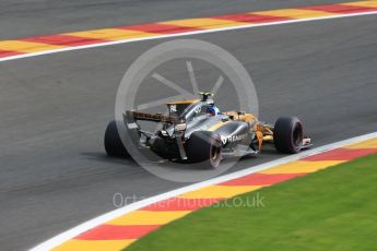 World © Octane Photographic Ltd. Formula 1 - Belgian Grand Prix - Qualifying. Jolyon Palmer - Renault Sport F1 Team R.S.17. Circuit de Francorchamps, Belgium. Saturday 26th August 2017. Digital Ref:1929LB1D6989