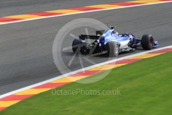 World © Octane Photographic Ltd. Formula 1 - Belgian Grand Prix - Qualifying. Pascal Wehrlein – Sauber F1 Team C36. Circuit de Francorchamps, Belgium. Saturday 26th August 2017. Digital Ref:1929LB1D7006