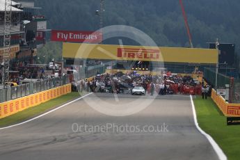 World © Octane Photographic Ltd. Formula 1 - Belgian Grand Prix - Race. The grid prepares for the race start. Circuit de Francorchamps, Belgium. Sunday 27th August 2017. Digital Ref:1933LB1D8400