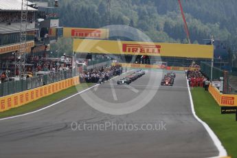 World © Octane Photographic Ltd. Formula 1 - Belgian Grand Prix - Race. Green flag lap underway. Circuit de Francorchamps, Belgium. Sunday 27th August 2017. Digital Ref:1933LB1D8416